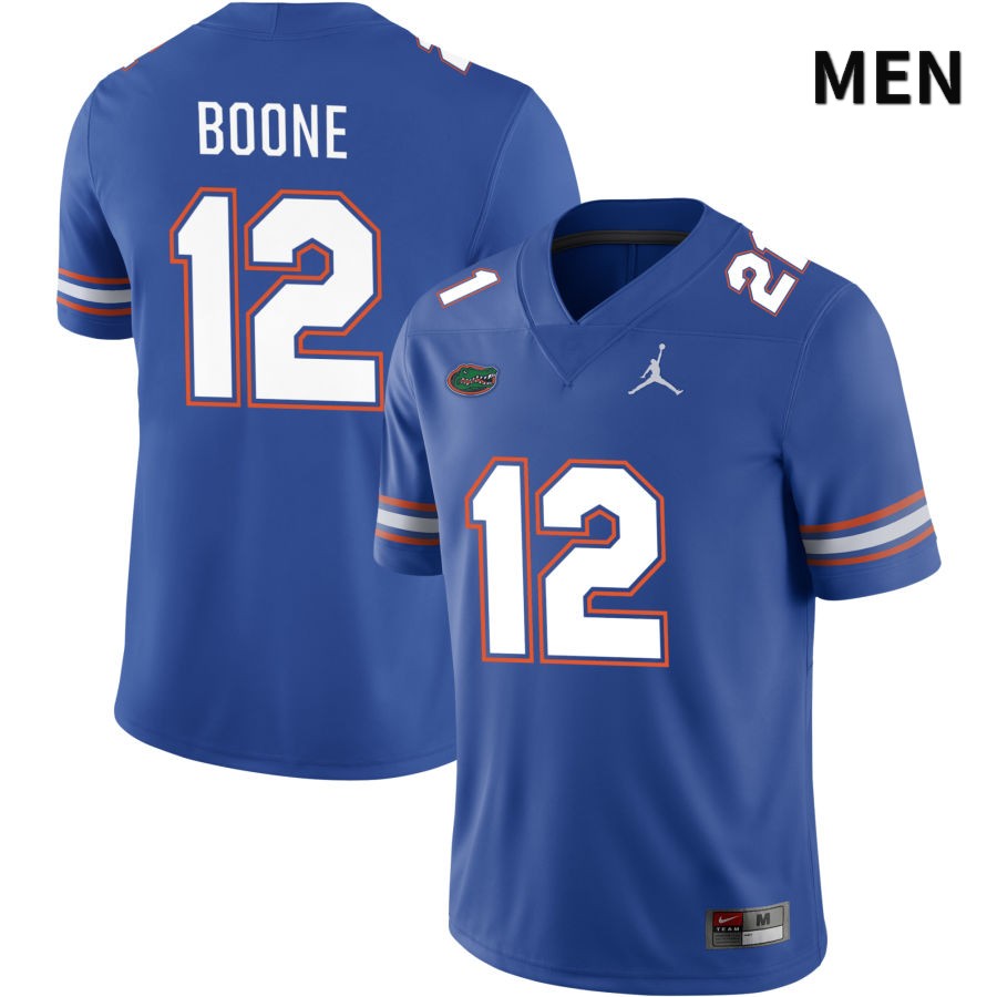 NCAA Florida Gators Justus Boone Men's #12 Jordan Brand Royal 2022 NIL Stitched Authentic College Football Jersey EYE7264IS